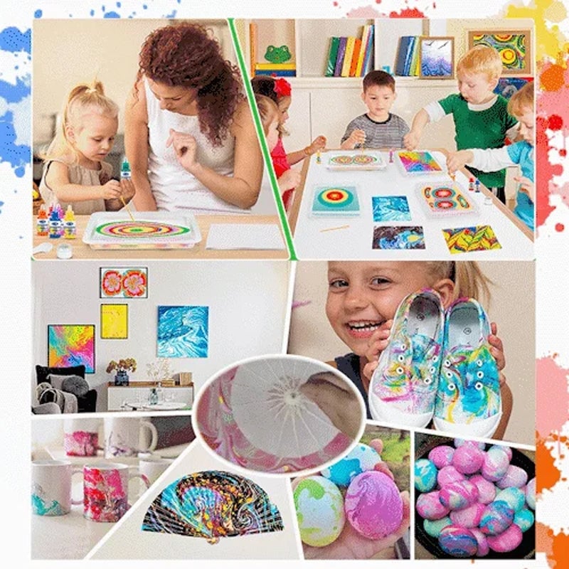 🌊🎨The Hottest Art Trend of 2025!🎨 Water Marbling Paint Art Kit - Inspire Creativity, Endless Fun!