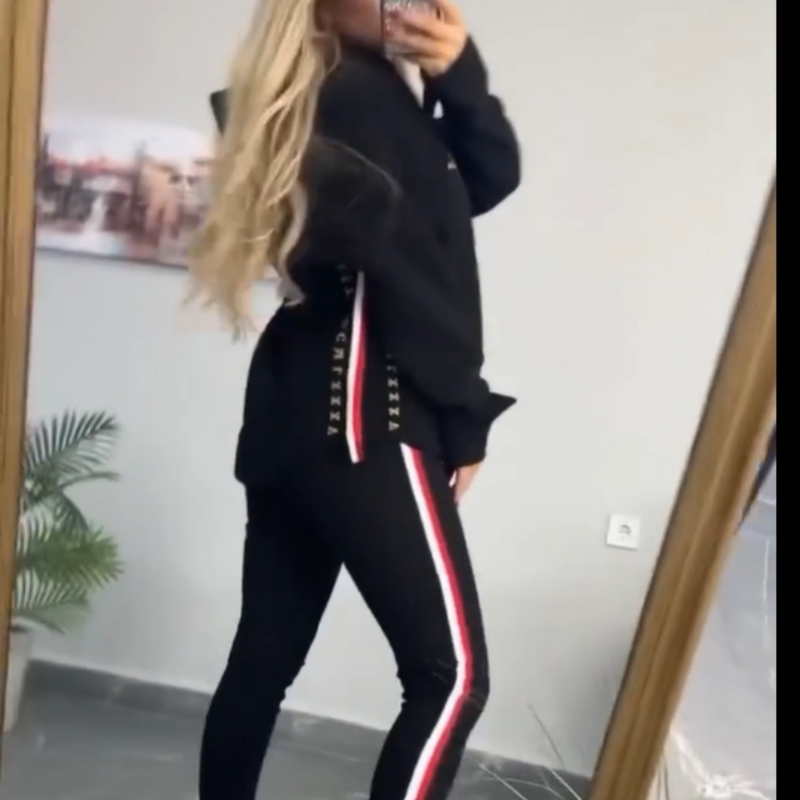 🔥2025 New Arrival - 60% OFF🎉Women's Long-Sleeved Striped Casual Hooded Top&pant