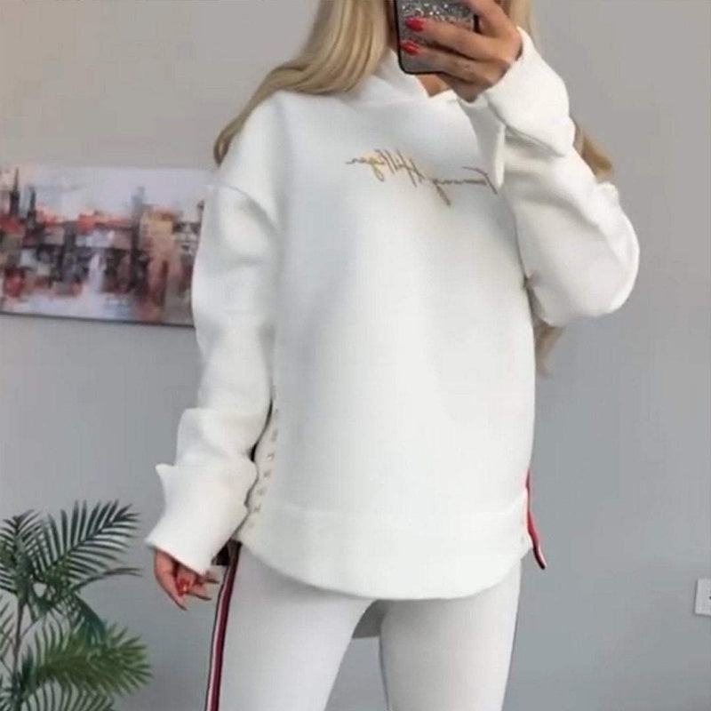 🔥2025 New Arrival - 60% OFF🎉Women's Long-Sleeved Striped Casual Hooded Top&pant