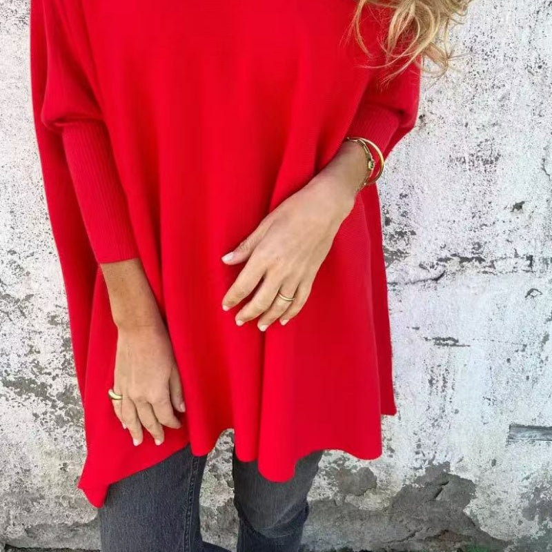 🌸Spring Specials💐 Women's Long Sleeve Knitted V-Neck Loose Long Top