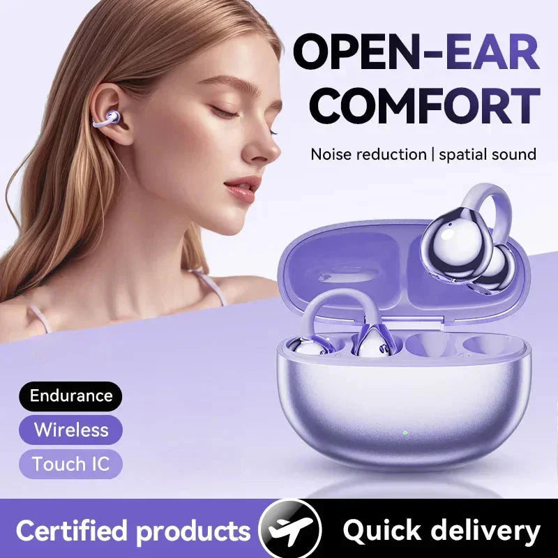 🫧LAST DAY SALE 62% OFF🫧🎧Lightweight Open Ear Clip Bluetooth Headphones