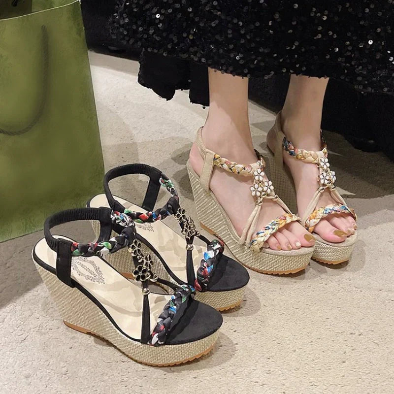 🌸Spring Specials🌸 Women's Boho Wedge Pointed Toe Sandals