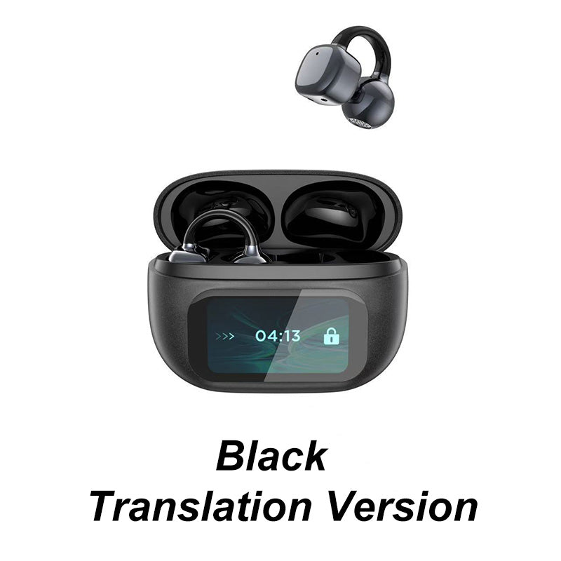 🔥🎧Ear Clip-on Smart Color Screen Intelligent Translation Headset🎧(Only 24 hours left in the campaign)