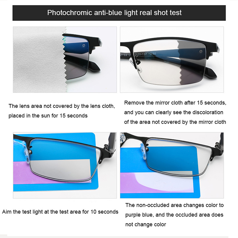 🔥 Hot Sale 55%OFF🔥Titanium Multi-focus Reading Glasses Photochromic Progressive Double Light Anti-blue Light