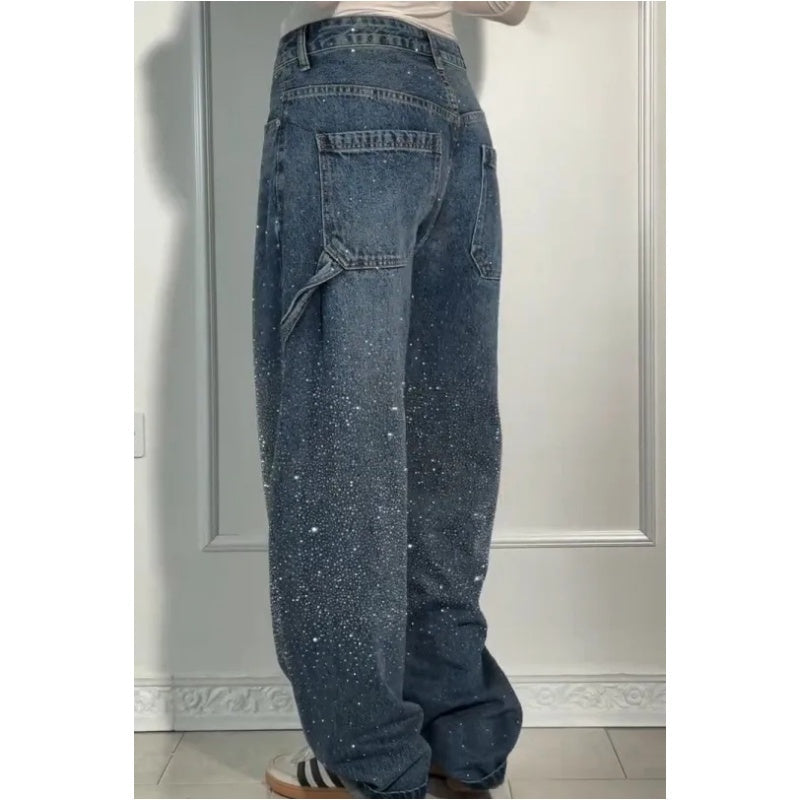 🌸Spring Specials💐 Women's Straight Jeans with Rhinestones