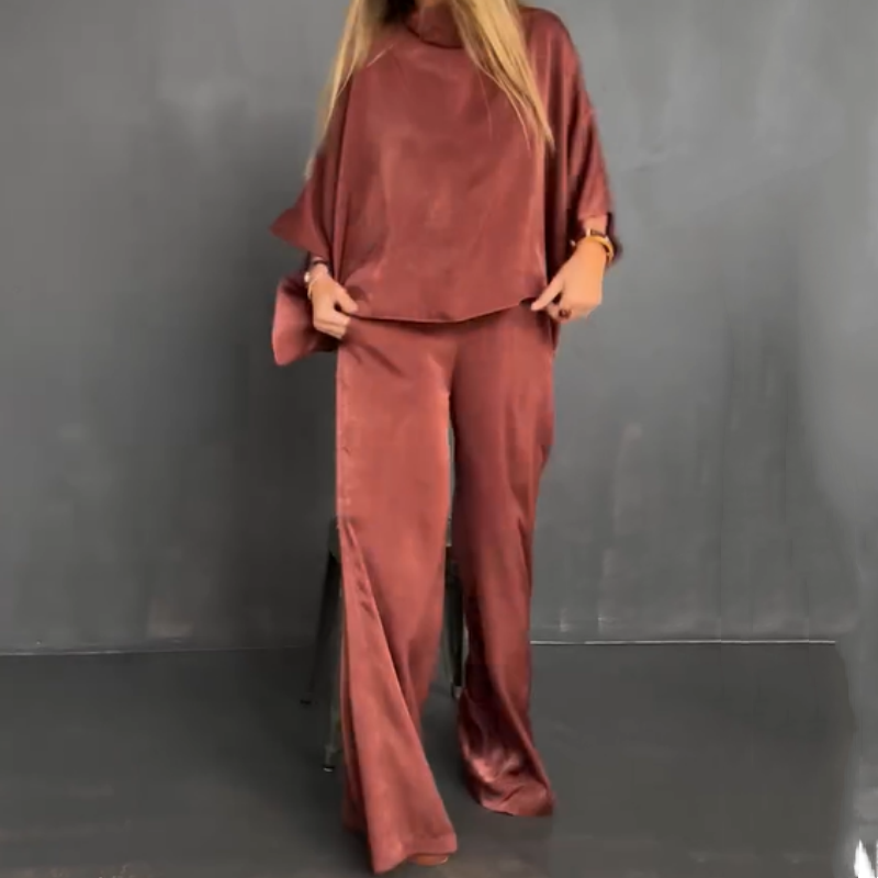 🎁Hot sale 50% OFF✨🔥Women's Loose Solid Color Bat-Sleeved 2-Piece Set