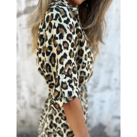 ⏳ Limited time 50% off! 💥V-Neck Leopard Print Maxi Dress