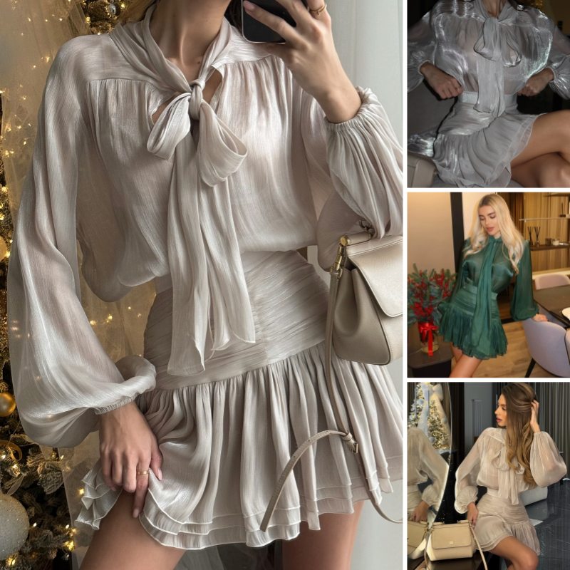🎀Limited Time 60% OFF🎀 Fashion Bowknot Top High Waist Half-body Skirt Casual Set - Elegant bow design, high-waist cut, perfect for a stylish summer look!