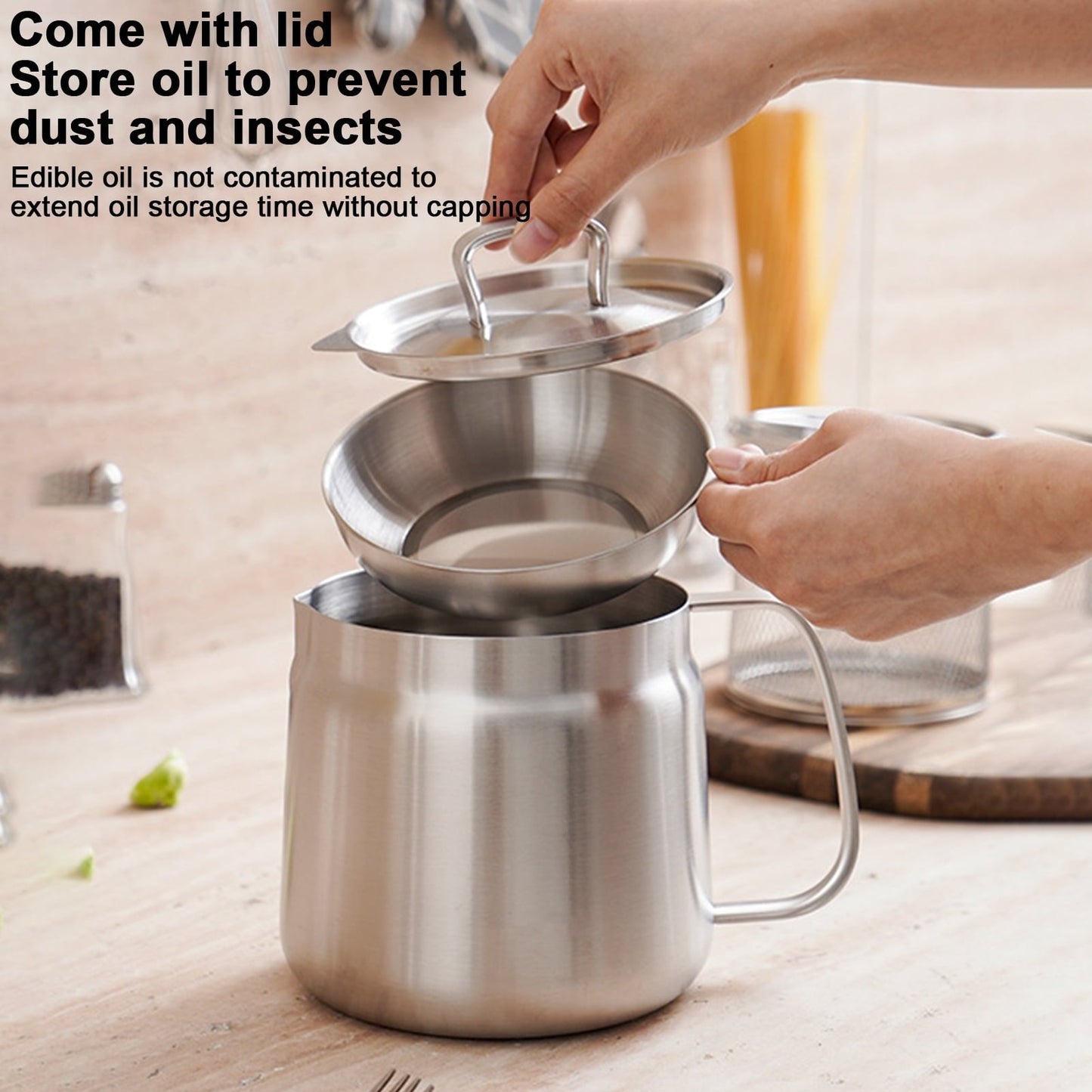 💥HOT SALE 2025💥2-in-1 304 Stainless Steel Multifunctional Oil Strainer Pot