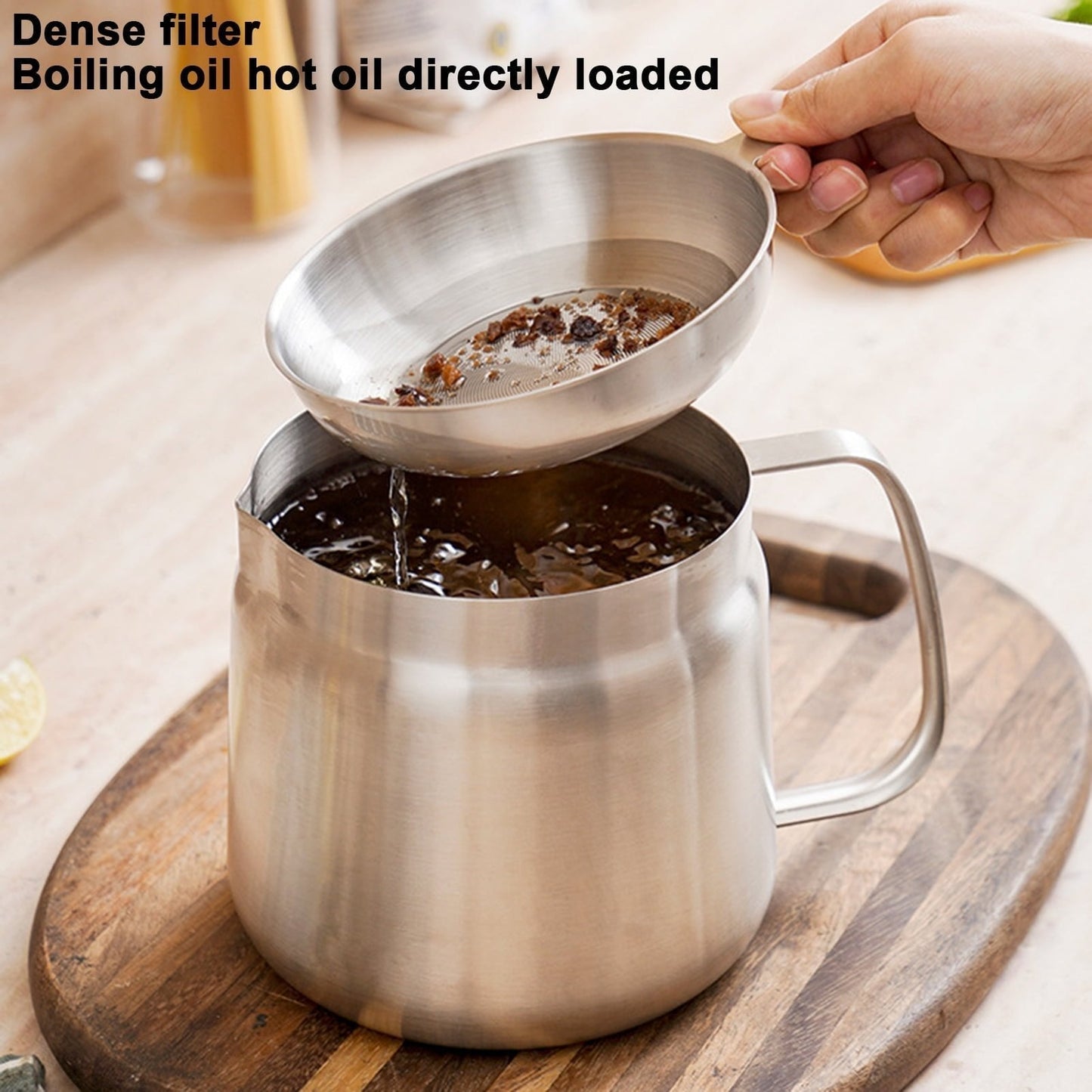 💥HOT SALE 2025💥2-in-1 304 Stainless Steel Multifunctional Oil Strainer Pot