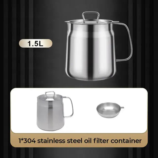 💥HOT SALE 2025💥2-in-1 304 Stainless Steel Multifunctional Oil Strainer Pot