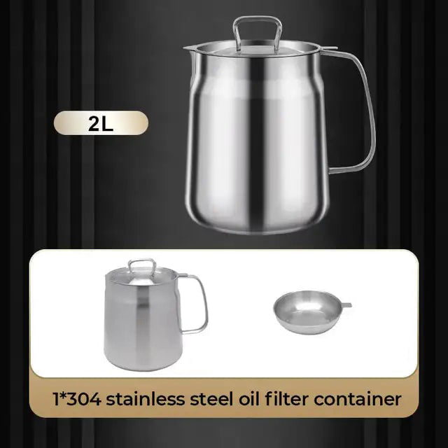 💥HOT SALE 2025💥2-in-1 304 Stainless Steel Multifunctional Oil Strainer Pot