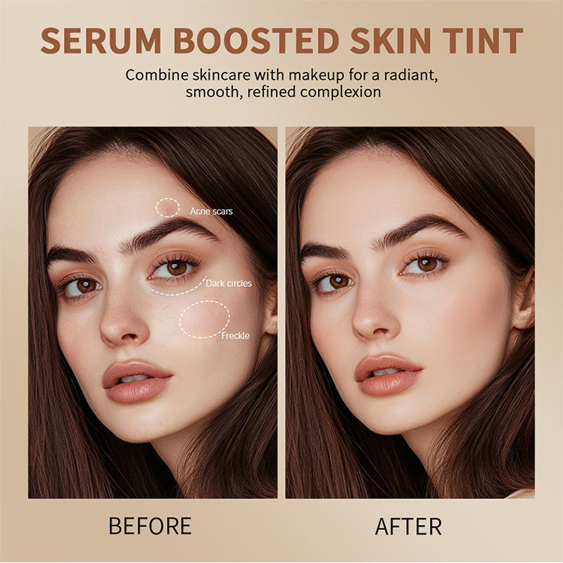 🔥Buy 1 Get 1 Free-50% Off🔥Moisturizing & Brightening Serum Boosted Skin Tint🎁Free Concealer Brush