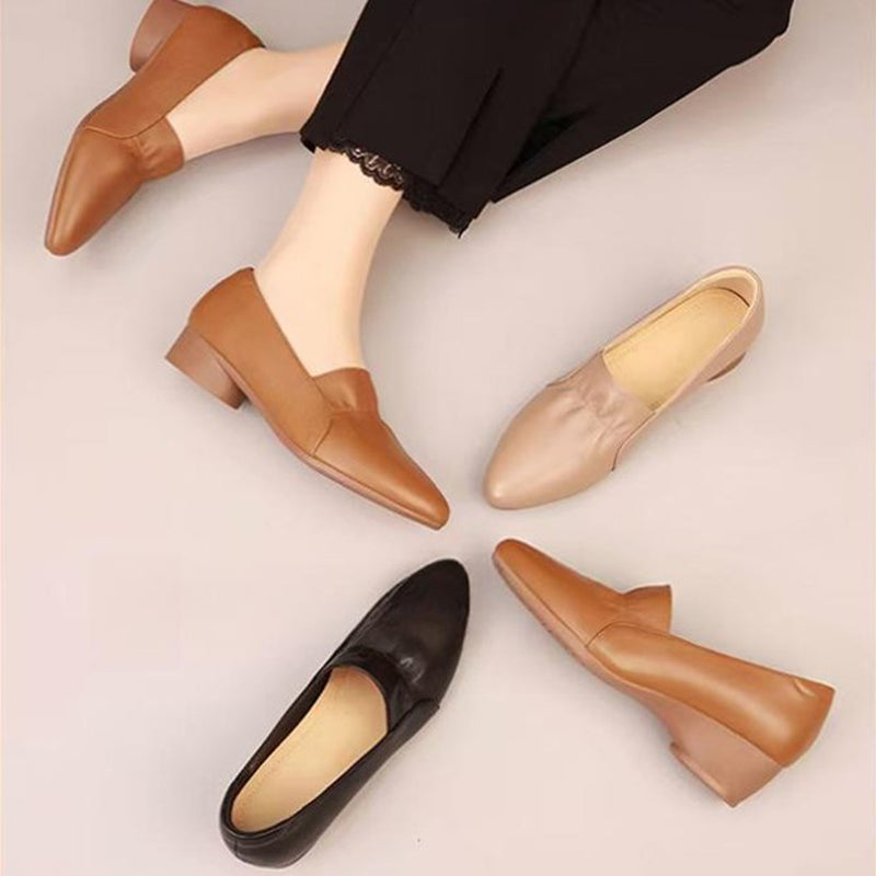💥NEW HOT SALES 57% OFF🔥Women's Comfortable Low Heel Synthetic Leather Shoes