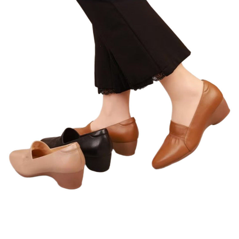 💥NEW HOT SALES 57% OFF🔥Women's Comfortable Low Heel Synthetic Leather Shoes