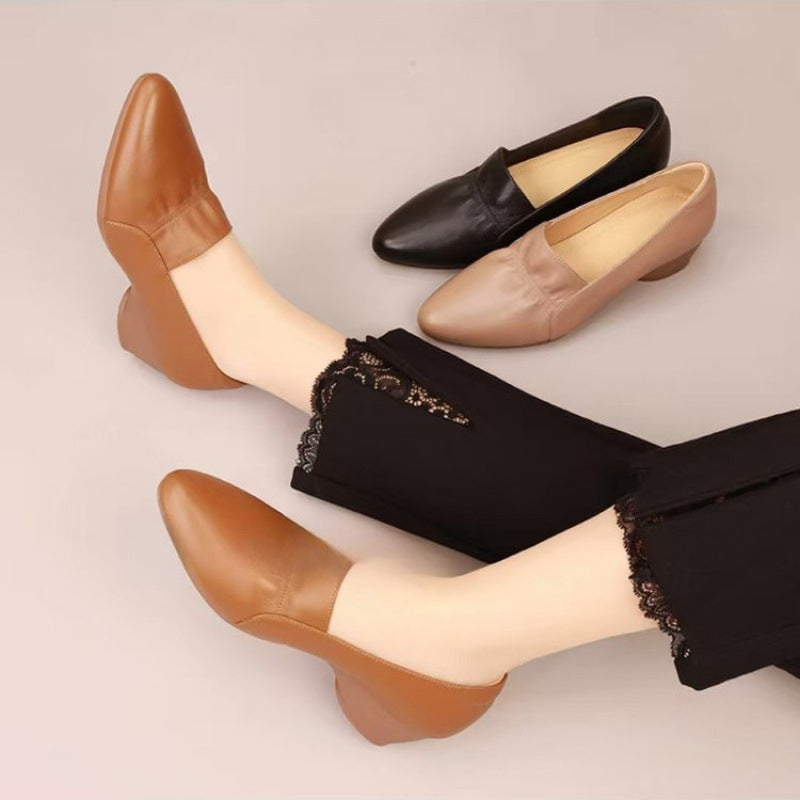 💥NEW HOT SALES 57% OFF🔥Women's Comfortable Low Heel Synthetic Leather Shoes