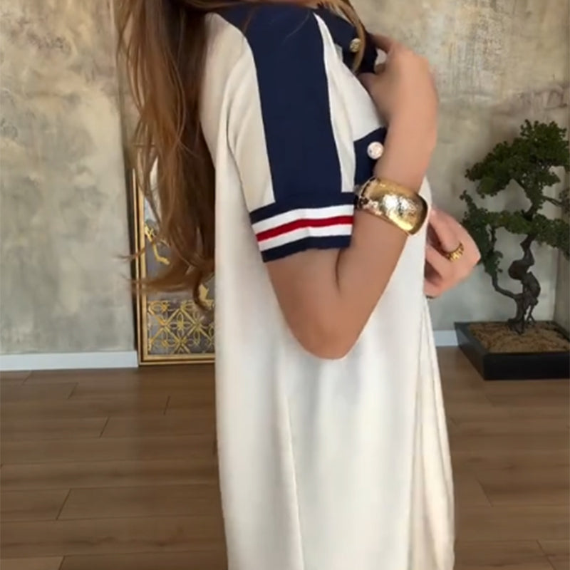 🎉💃2025 New Summer Buy 2 Get FreeShipping😍Ladies Casual Fashion Lapel Short Sleeve Dress😍