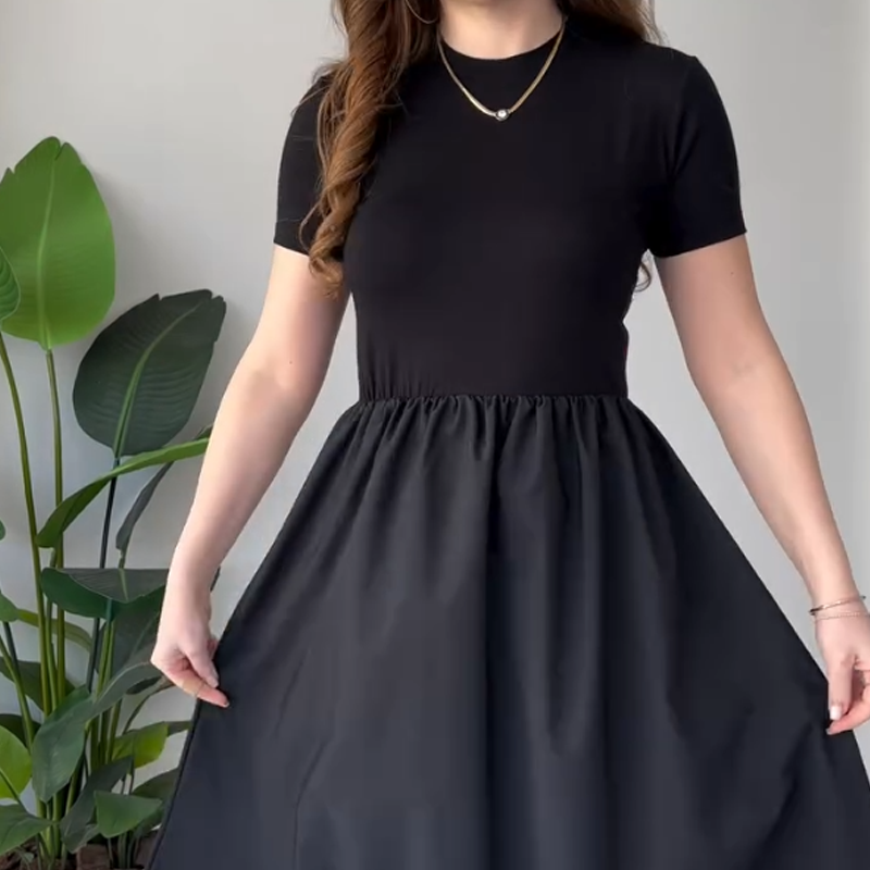 💖HOT SALE💖 Women's Elegant Short Sleeve High Waist Maxi Dress