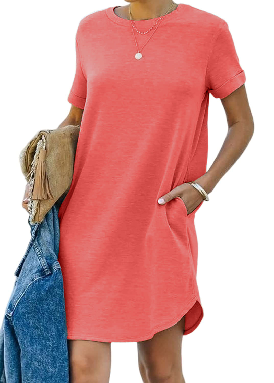 🔥LAST DAY SALE 50% OFF💝Women's Casual Short Sleeve T Shirt Dress