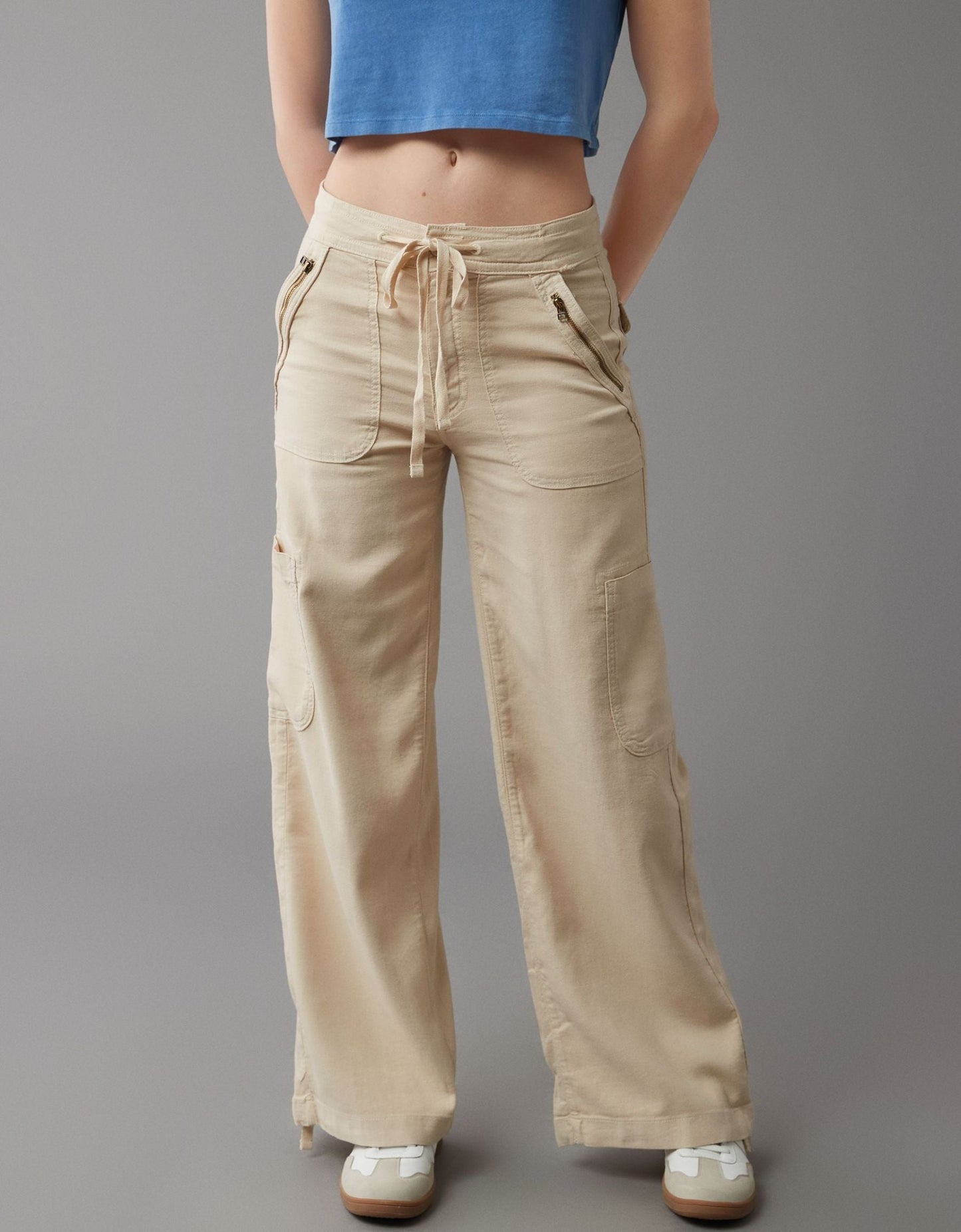 🔥BUY 2 GET 10% OFF💝Linen-Blend Wide-Leg Cargo Pant