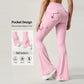 📢📢50%Rabatt!!!🎉✨Hoch taillierte, ausgestellte Yogahose für Damen mit Taschen