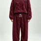 🍂🎁Neu für Herbst & Winter – 50% Rabatt für kurze Zeit!👚👖Thermo-Fleece-Pyjama-Set, warme Hauskleidung, 2-teilig, auch draußen tragbar