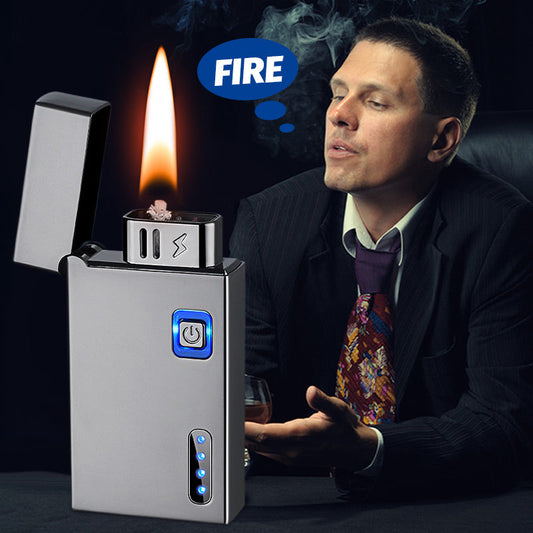 🔥Mid-Year Sale – 50 % Rabatt!🔥 Wiederaufladbares Induktions-Kerosinfeuerzeug mit Anzeige 💨✨