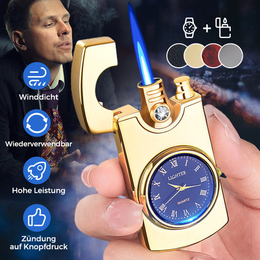🌞 Sommer-SALE: 50% RABATT! 🔥 Winddichtes Sturmfeuerzeug mit Uhr ⏱️💨