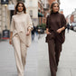⏳Zeitlich begrenztes Sonderangebot⏰2-teiliges Set aus Oversize-Pullover und Hose für Damen