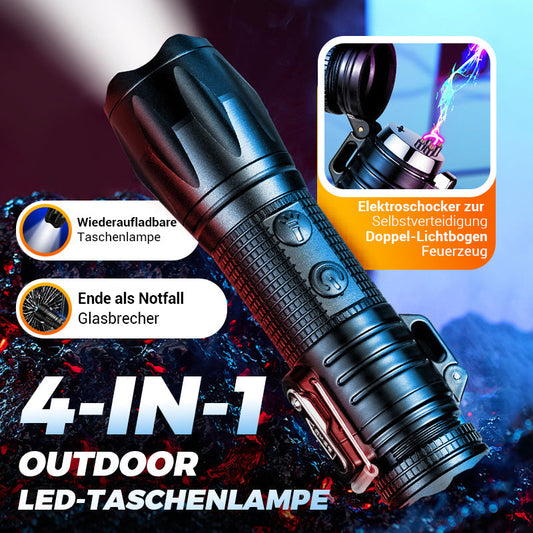 🔥Zeitlich begrenztes Angebot💯 Wiederaufladbare Taschenlampe mit Dual Arc Feuerzeug