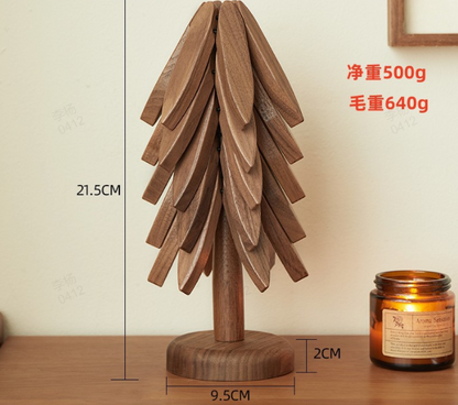 🎅Xmas Sales - 50% OFF🎄Insulated Coasters Solid Wood Christmas Tree Coasters