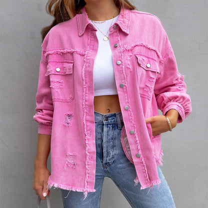 💥Limit Time 49% OFF🎉Relaxed Fit Denim Style Jacket