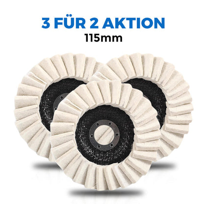 ⚡50 % DE RÉDUCTION !!✨ Disque de polissage en laine pour meuleuses d'angle – finition miroir ultra-brillante ! Durable et polyvalent ! 🔧