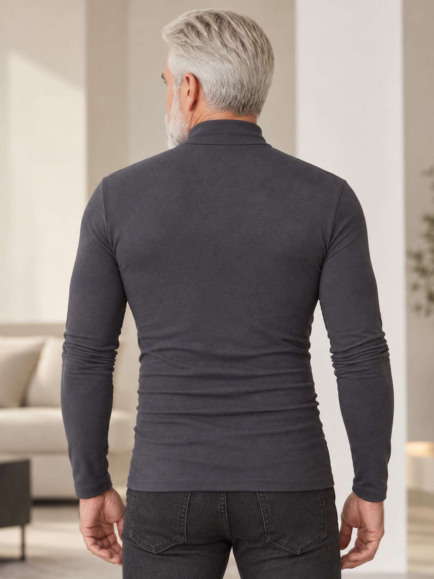 📊 Über 200.000 Verkäufe – Dankeschön mit 50% Rabatt! Herren Slim-Fit Rollkragenoberteil