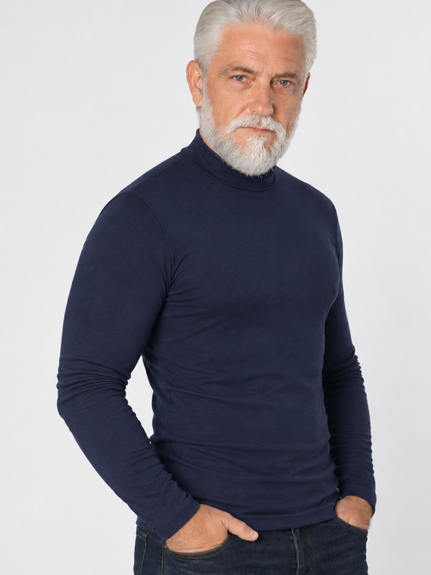 📊 Über 200.000 Verkäufe – Dankeschön mit 50% Rabatt! Herren Slim-Fit Rollkragenoberteil