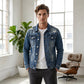 📢🎉50%Rabatt!!!🛍️✨Herren-Freizeit-Denimjacke im Used-Look mit Vintage-Wäsche