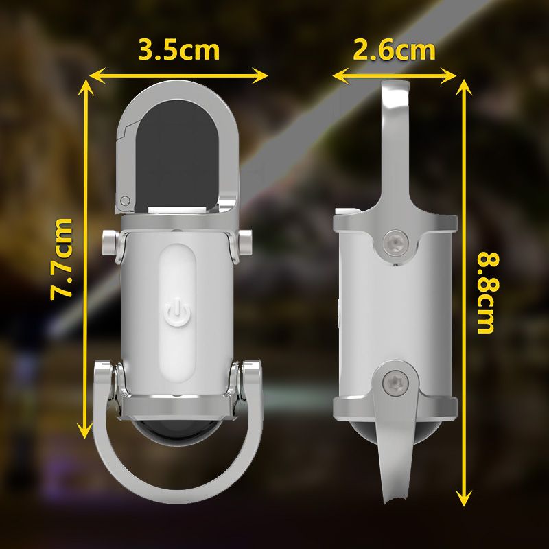 Mini Schlüsselanhänger Taschenlampe Wiederaufladbar – 5,3 Cm Klein, Wasserdicht, 2 Stück