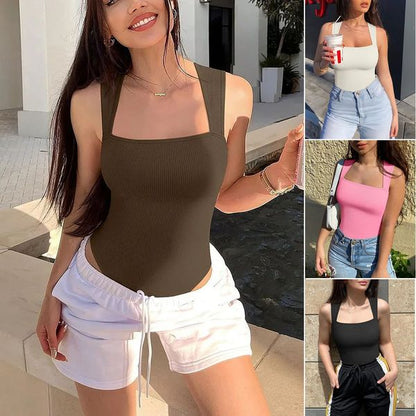 💕Sista dagen: 60% rabatt💕Ärmlösa figurformande bodys med magkontroll🩱