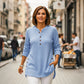 👔 Nur kurze Zeit: 50 % Rabatt🔥Damen Cordbluse mit Henley-Ausschnitt——Ihr Allrounder für jeden Anlass