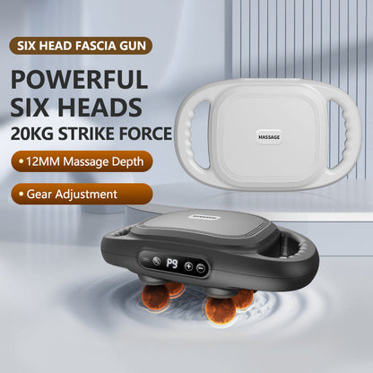 🔥【Christmas Snap-up price】🔥New Six-Head Fascia Gun Deep Tissue Massage Device