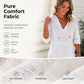 🌊 Sommer-Sale – 50 % sparen 💖 Damen-Shirt mit V-Ausschnitt, Kapuze und Tasche, Langarm