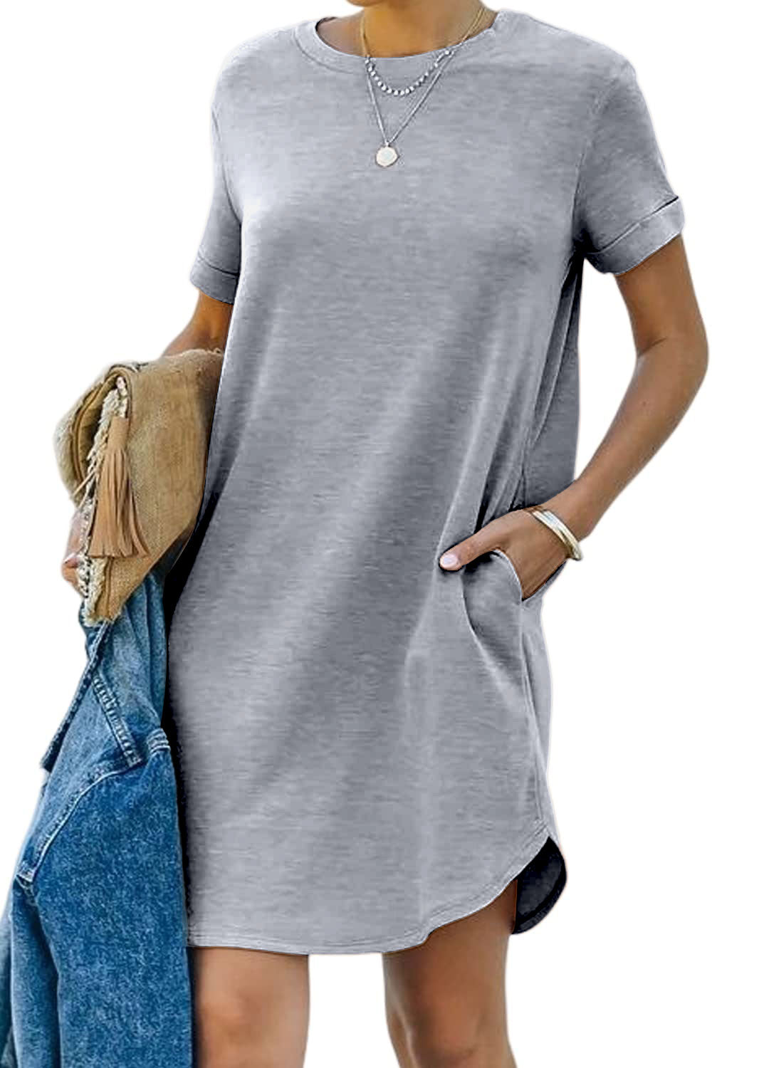 🔥LAST DAY SALE 50% OFF💝Women's Casual Short Sleeve T Shirt Dress