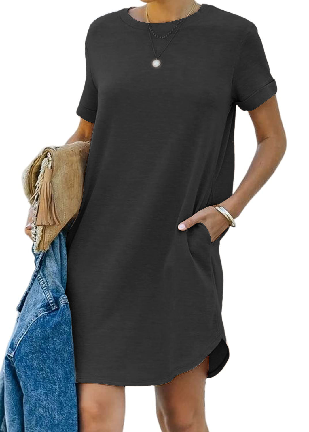 🔥LAST DAY SALE 50% OFF💝Women's Casual Short Sleeve T Shirt Dress