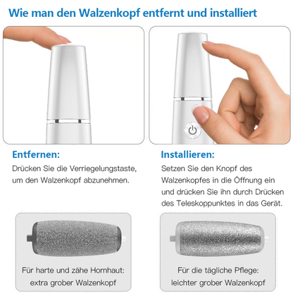 🌸Spesialtilbud: 50 % rabatt🌸Elektrisk hard hudfjerner🎁1 * Erstatningshode inkludert🎁
