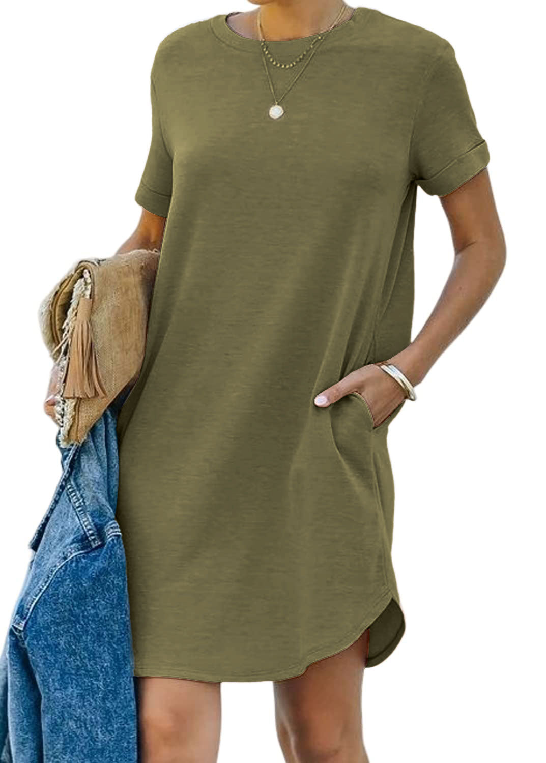 🔥LAST DAY SALE 50% OFF💝Women's Casual Short Sleeve T Shirt Dress