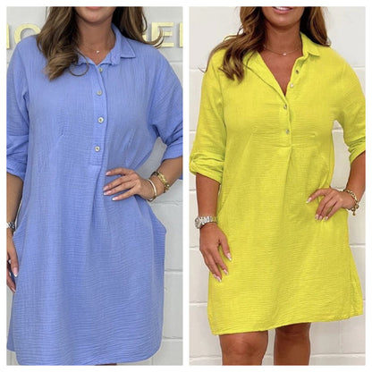 🔥BUY 2 GET FREE SHIPPING💝Women’s Summer Plus Size Shirt Dress