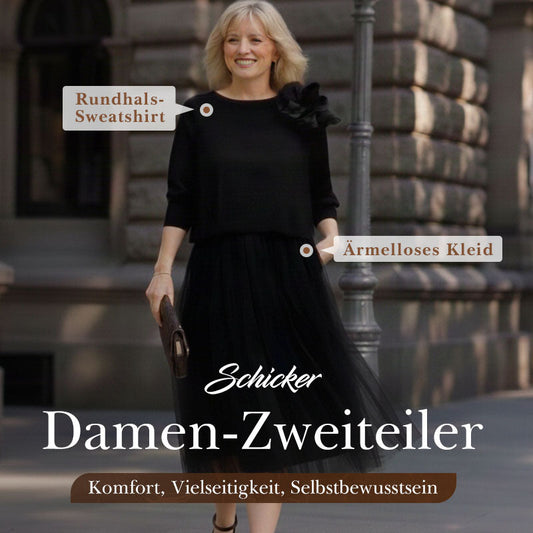 📢🎉50%Rabatt!!!🛍️✨Damen 2-teiliges Set (Langarm-Oberteil & ärmelloses Kleid) – Vielseitig, Weicher Stoff & Perfekt zum Schichten 🛍️