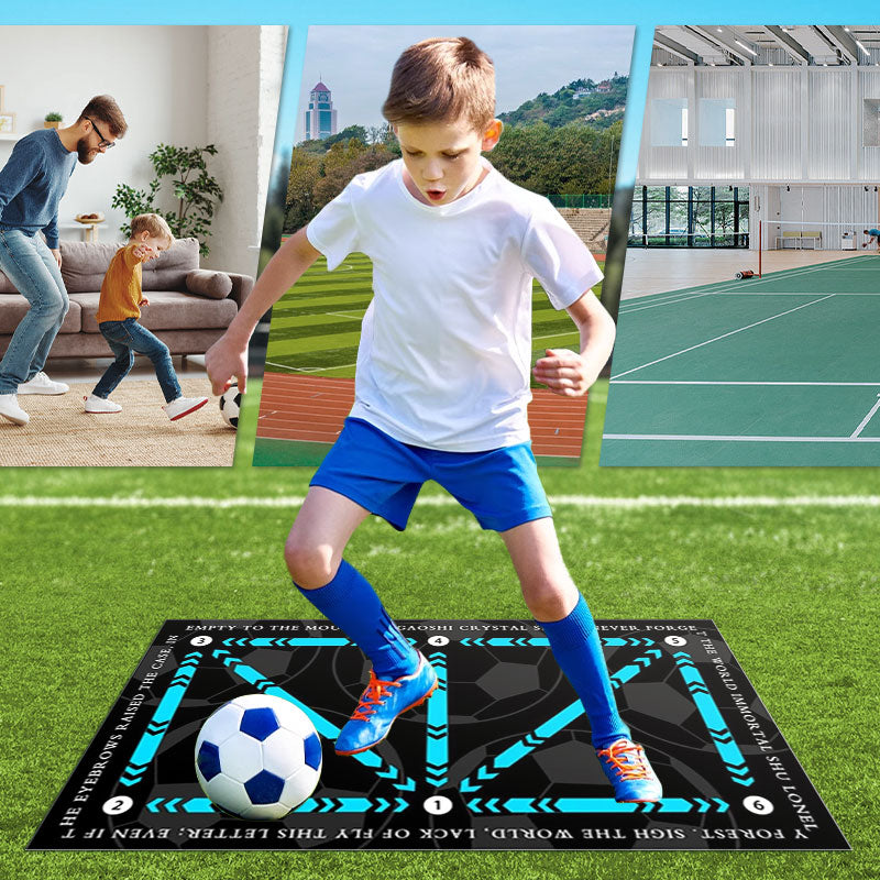 🎅Help children practice football better🎁⚽Footwork Training Non-slip Football Training Mat