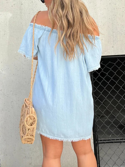 🔥HOT SALE-50% OFF💝Short Sleeve Casual Denim Dress