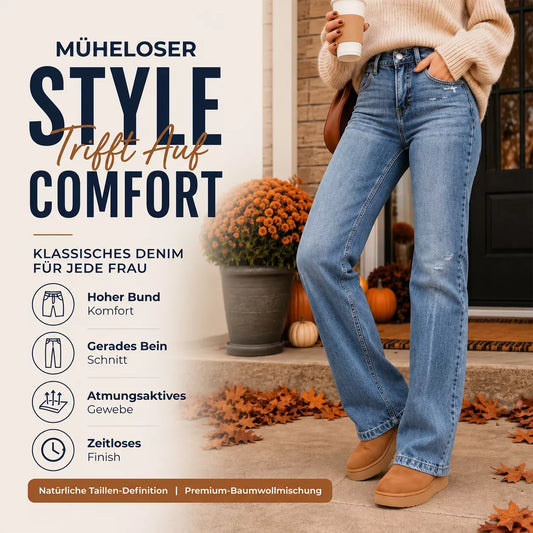 📢🎉50%Rabatt!!!🛍️👖 Damen Freizeit-Jeans mit elastischem Hochbund